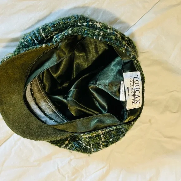 Toucan NY Collection Green Tweed Cap - Picture 3 of 8